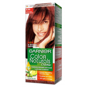 GARNIER COLOR NATURALS 6.66 INTENSE RED — NOURISHING CREAM PERMENANT HAIR COLOR 150 GM